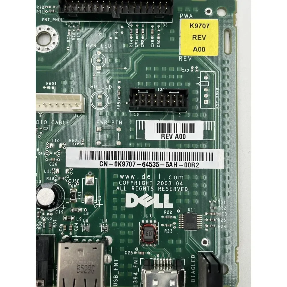 Dell K9707 XPS 600 Front USB Audio Firewire Board Panels CN-0K9707